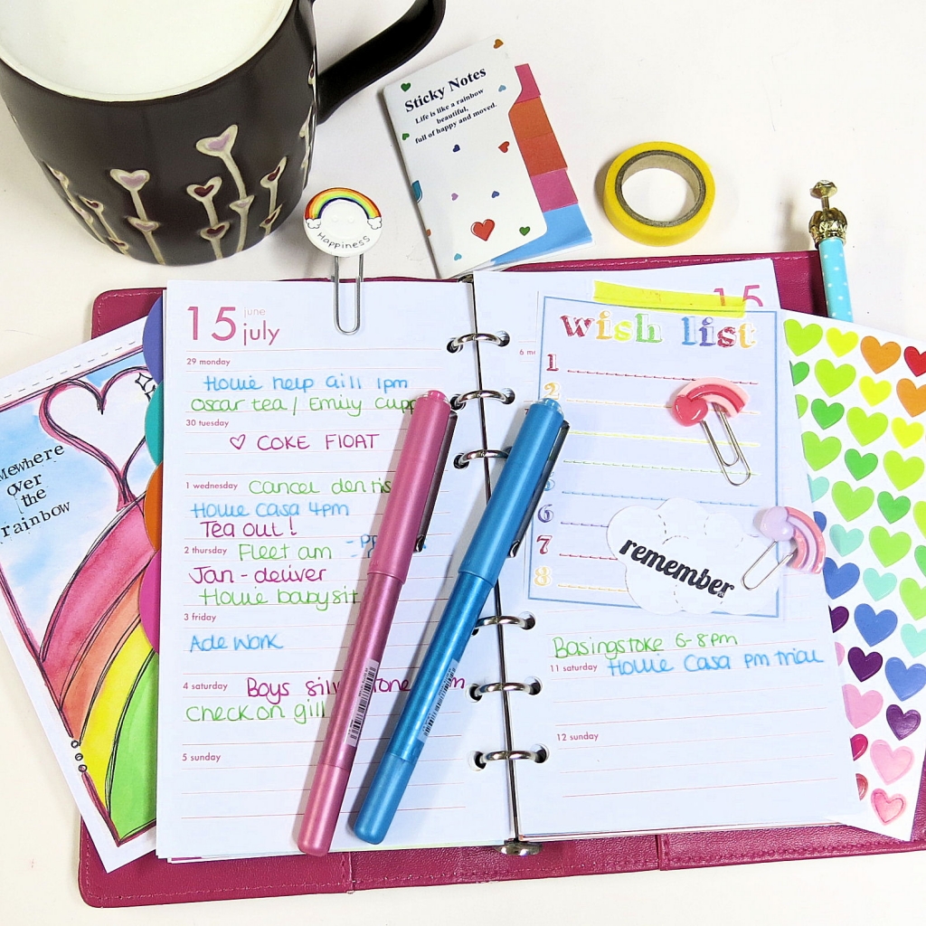 rainbow planner