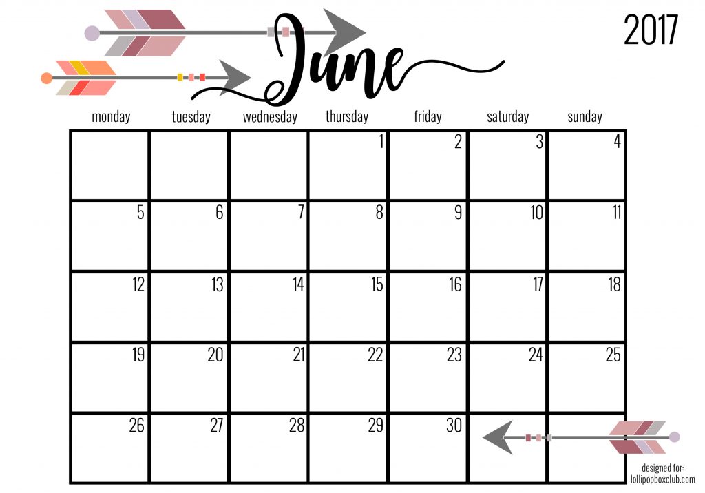June weekly planner downloads lollipop box club