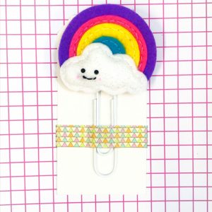 Smiley Rainbow Planner Clip