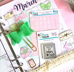 Green Bow Planner Clip