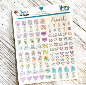 April Planner Stickers