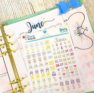 June Planner Stickers