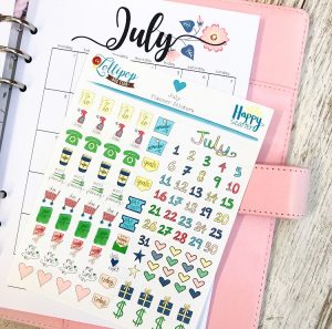 July Planner Stickers