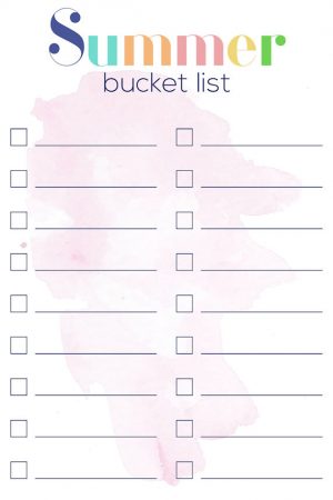 Summer Bucket List Download