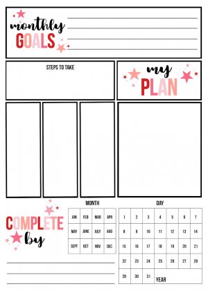 Monthly Goal Planning - Download - Image 2