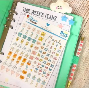 March 2020 Planning Stickers
