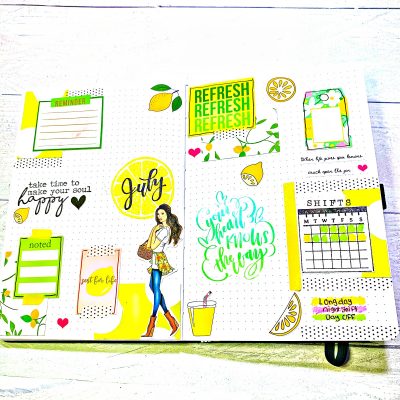 Bullet Journal July Set-up - by Danielle - with video - Lollipop Box Club