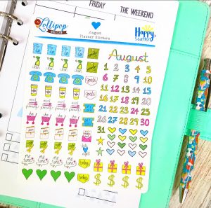 August Planning Stickers