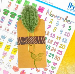 Leaf Crochet Planner Clip