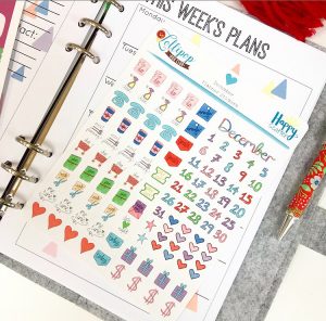 December Planning Stickers