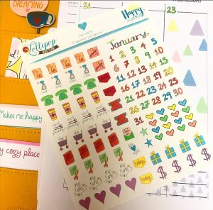January Planning Stickers