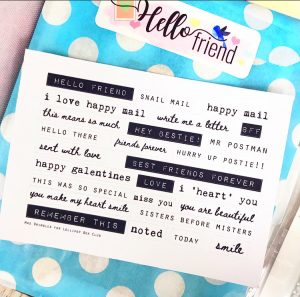 Hello Friend - Word Stickers