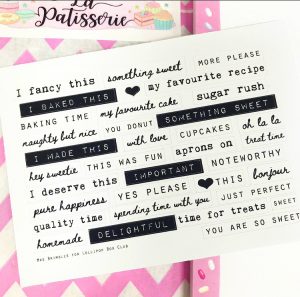 La Patisserie - Word Stickers