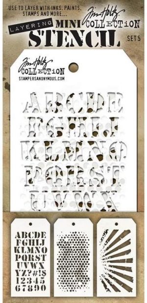 Tim Holtz - Mini Stencils - Set 5 - Image 2