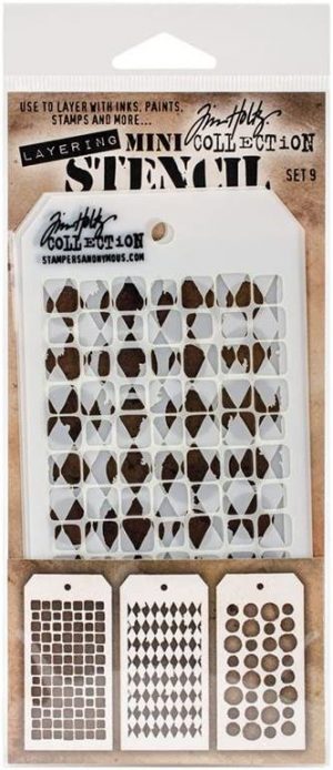 Tim Holtz - Mini Stencils - Set 9 - Image 2