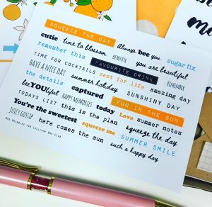 Orange Blossom - Word Strip Stickers