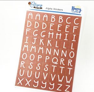 Alphabet Mini Stickers Orange