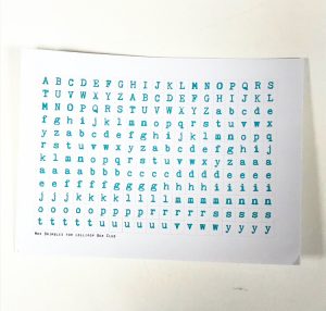 Alphabet Mini Stickers Teal