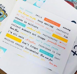 Say Cheese - Word Strip Stickers