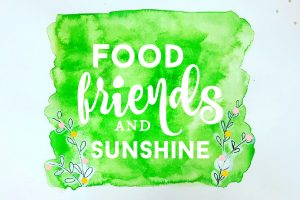 Food & Friends Postcard