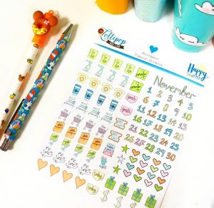 November Planner Stickers